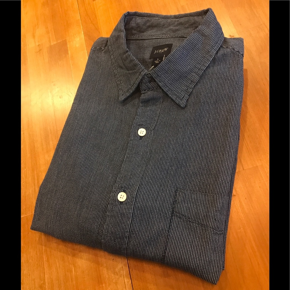 J CREW Indigo Casual Button Down